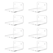 Acrylic Small Shelf Mini Floating Wall Shelf Wall Mounted Storage Shelf For Pic
