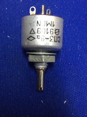 MINI POTENTIOMETER 1M OHM.  3-CONTACT 5/8'' DIAMETER 1/4  THREAD 3mm SHAFT