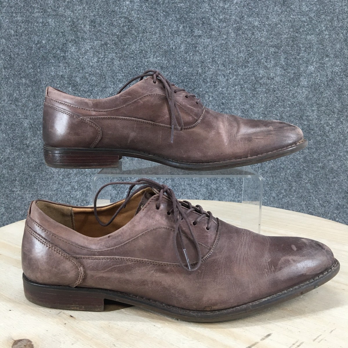 Aldo Shoes Mens 10.5 Oxford Dress Lace Up Flats Brown 