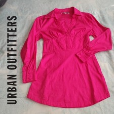 Urban Outfitters Phoebe Long Sleeve Mini Dress  Pink NWOT Size Small 