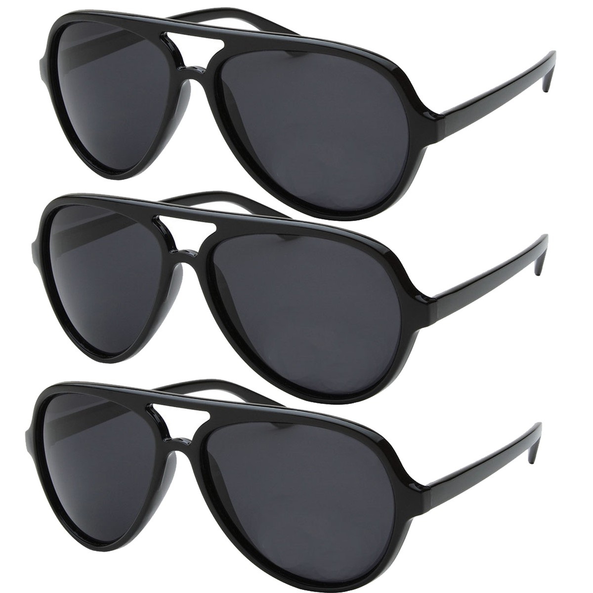 3 Pair Lot 80s Large Men's Sunglasses Pilot Driving Outdoor Sports