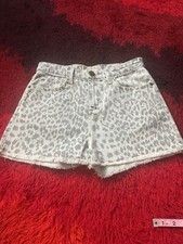 Vtg Y2K Current Elliott Shorts Snow Leopard 28 USA Made
