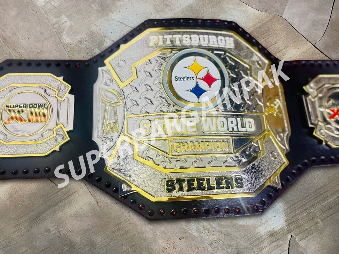 Pittsburgh Steelers Dual Plated Championship Belt 4mm brass
