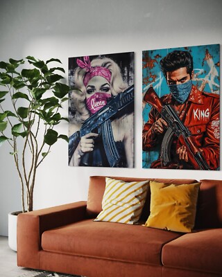 Marilyn Monroe Leinwandbild Wanddeko Canvas American Actress Ikone Elvis Presley