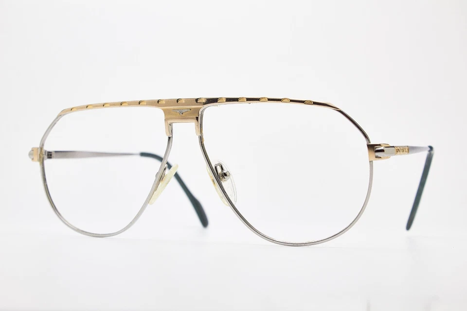 Gafas de aviador doradas vintage de los años 80 LONGINES METZLER 0151 marco de titanio puro Foto 3 de 4