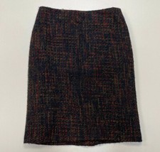 Talbots Womens Red Black Olive Rust Knit Pencil Skirt sz 4P