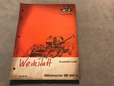 Lista części zamiennych Massey Ferguson kombajn MF 685 S wewnątrz bardzo dobry 1968