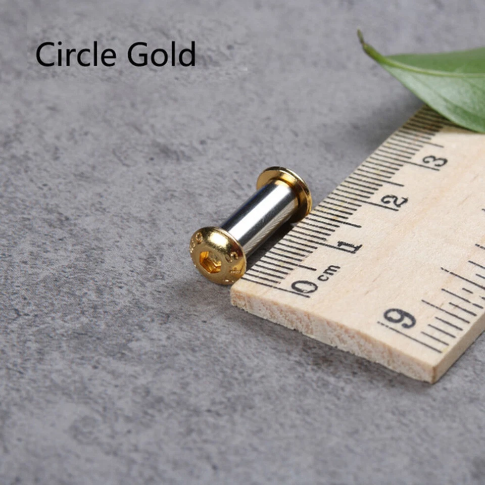 10 piezas Pernos de mango de cuchillo de latón de acero inoxidable Sujetadores Remaches Tornillos Hágalo usted mismo Foto 4 de 4