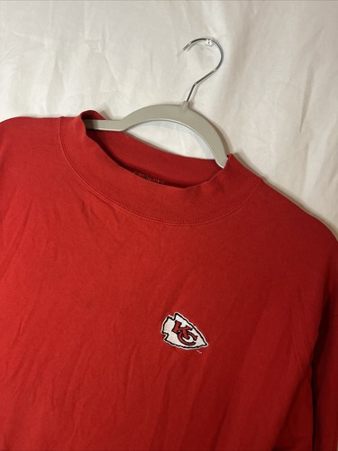 Camiseta De Colección Kansas City Chiefs Cuello de Tortuga Roja Mangas Largas Grande Hecha en EE. UU. - Imagen 2 de 7