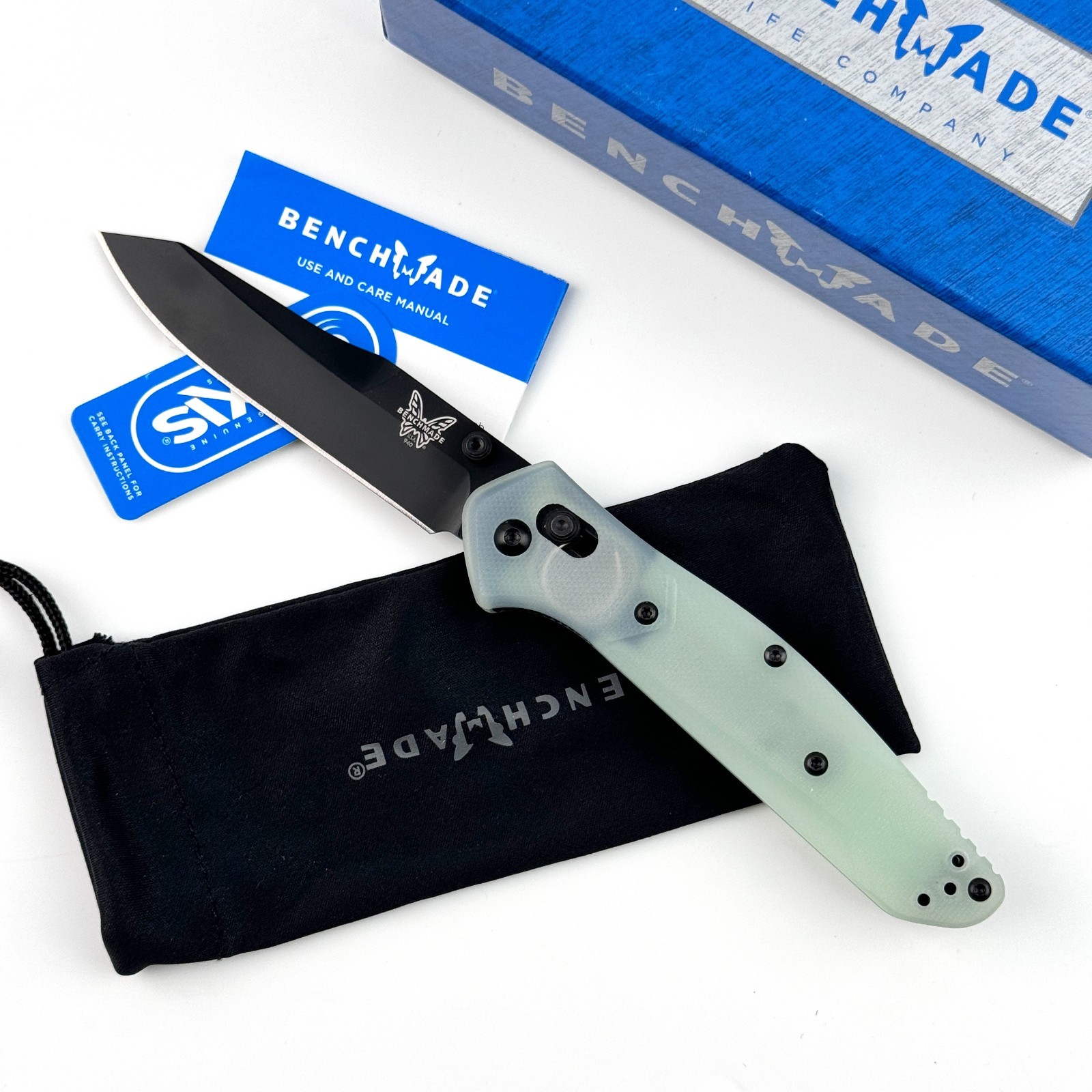 Benchmade 940BK-2004 Osborne Jade G-10 Handle AXIS Lock CPM-M4 Folding Knife