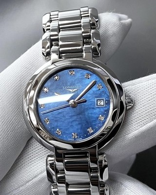 Longines PrimaLuna Quartz 26.5mm Blue Diamond Dial Women's Watch L8.110.4.98.6