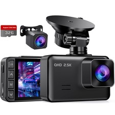 2.5K Dual Dash Cam for Cars Night Vision G-Sensor 170  Wide Angle