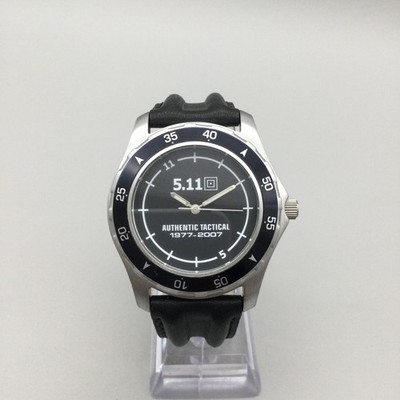 5.11 Tactical Mens Watch 42mm Black Dial Leather 1977-2007 Sport New Battery 5.11 Tactical Mens Watch 42mm Authentic Tactical 1977-2007  main image 4