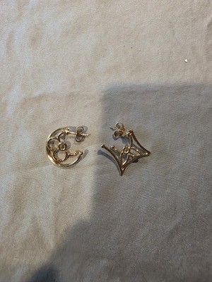 Authentic Louis Vuitton Asymmetrical Twiggy Monogram Earrings