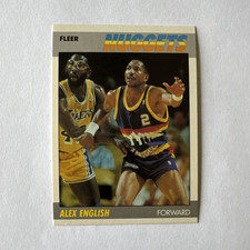 Fleer 1987-88 Fleer Alex English Denver Nuggets #34 Base Set Basketball Card