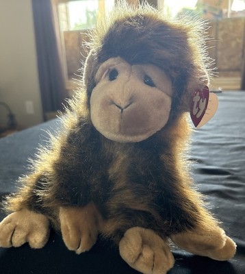 Vintage TY Cha Cha Monkey Chimp 10  Plush Stuffed Beanie Baby Buddy 1998