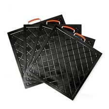 CHIDU RV Jack Pads-Pack, 12x12 Inch Trailer Stabilizer 12" x 12" x 1" 4 black