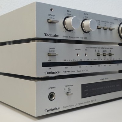 Technics 名機3点まとめて　ST-C 01　SE-C01　SU-C 01 Technics Micro Series Preamp SU-C01 Phono MM/MC, Power amp SE-C01