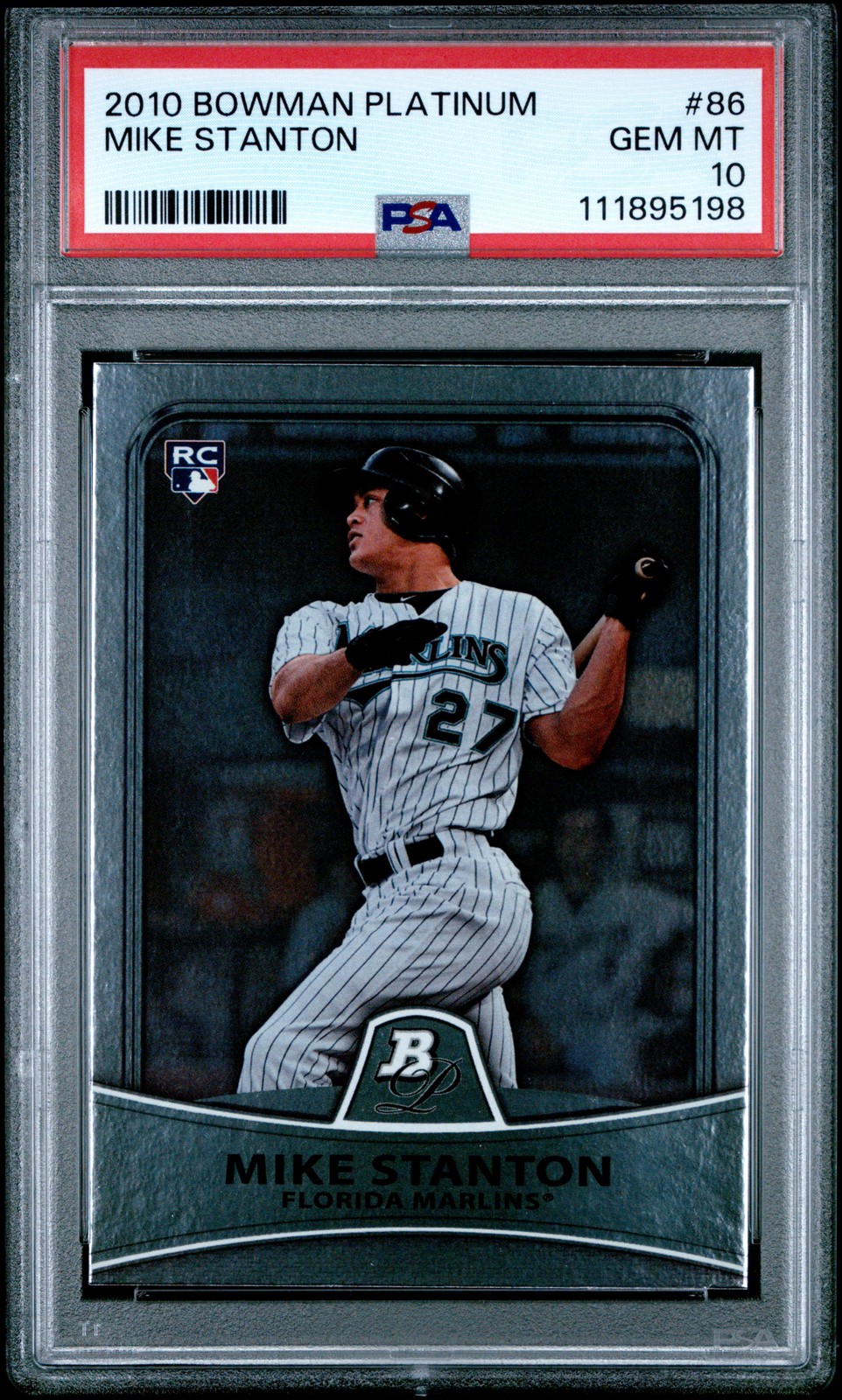 2010 Bowman Platinum #86 Mike Stanton PSA 10