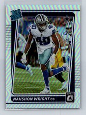2021 Donruss Optic #285 Holo Nahshon Wright RC Dallas Cowboys