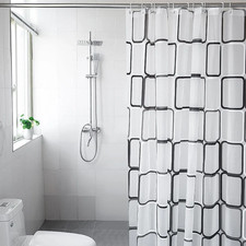 Waterproof Shower Curtain Mildew Proof Durable Bathroom Screens with Hook Modern