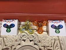 2 NEW LED Light Up Fidget Spinners - Glow In Dark Sensory Toy - 3 Way Lights