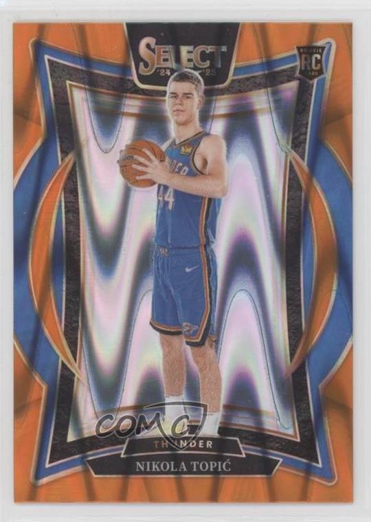 2024-25 Panini Select Concourse Orange Tectonic Prizm Nikola Topic #89 0x5i