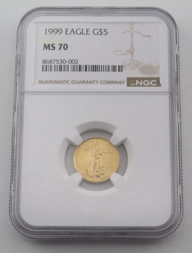 1999 $5 Gold Eagle NGC MS70 1/10 oz Gold - 8685908-010