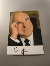 HELMUT KOHL - EX-BUNDESKANZLER - Repro-Autogramm -ca. 10x16 (1390)