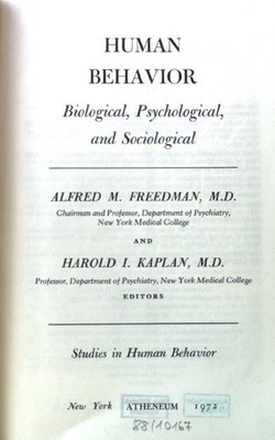 Human Behavior. Biological, Psychological, and Sociological; Studies in Human Be