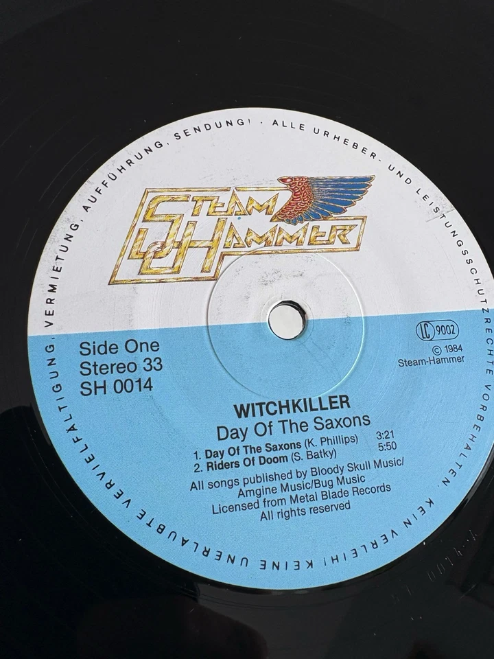 WITCHKILLER - Day Of The Saxons VINYL LP 1984 Metal Blade DB1 - Image 2 of 3