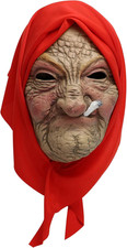Old Woman Mask Realistic Granny Masks Scary Masks for Adults Halloween Costume C
