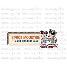 Disney Space Mountain vltdg Premade Scrapbook Page Paper Piece die cut