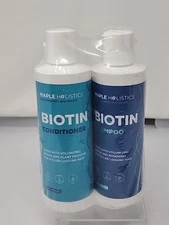 Volumizing Biotin Shampoo and Conditioner Set, Maple Holistics 8 oz Each 