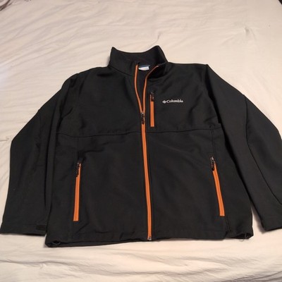 Columbia Men's Ascender Soft Shell Jacket Black/ Orange Size XL