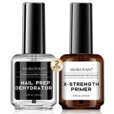 Morovan Nail Primer and Dehydrator for Acrylic 1 Fl Oz Pack of 1 , White
