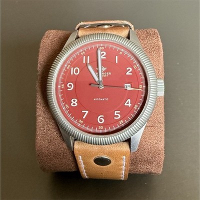 Harbinger Conquest Automatic Pilot Watch - Crimson Red Dial - Miyota 8215 - 42mm