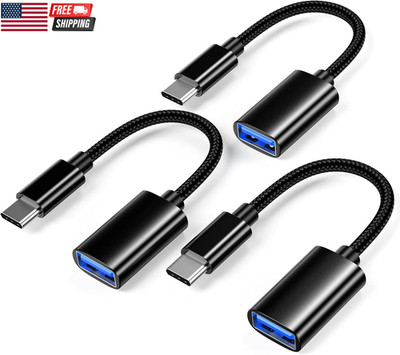 USB C to USB 3.0 Adapter [3 Pack], USB C Male to USB Female OTG Cable Thunderbol