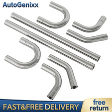 8 Pcs 2.25 Inch Custom Exhaust Tubing Mandrel Bend Pipe Straight U Bend 90 Kit