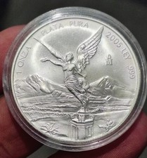 XS- MEXICO  1 Ounce Pure Silver 2005   .999  ONZA DE PLATA PURA