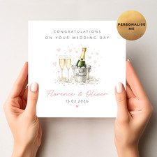 Personalised Wedding Card - Congratulations on Your Wedding Day - Wedding Gift