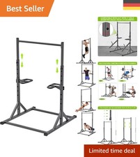 Verstellbare Klimmzugstange mit Dip Station - Freistehender Power Tower 226 kg