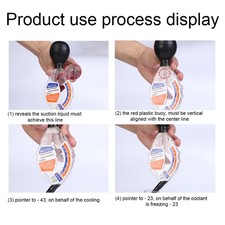 ⁺Handheld Portable Densitometer Antifreeze Dial Density Meter ℃/℉ Calibrate Car