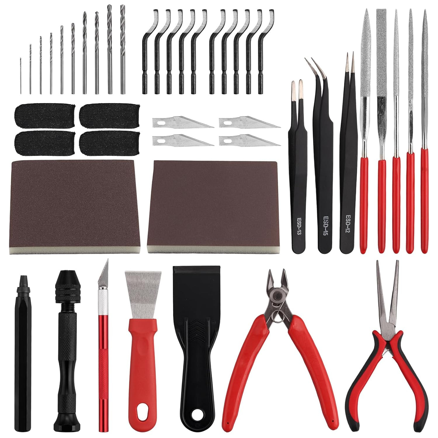 Kamtop 3D Drucker Werkzeug Kit, 46 PCS 3D Drucker Zubehör Set Mit Schabern, Pinz