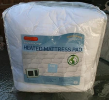 KING Biddeford Quilted Heated Mattress Pad Cover with (2) Digital Controllers