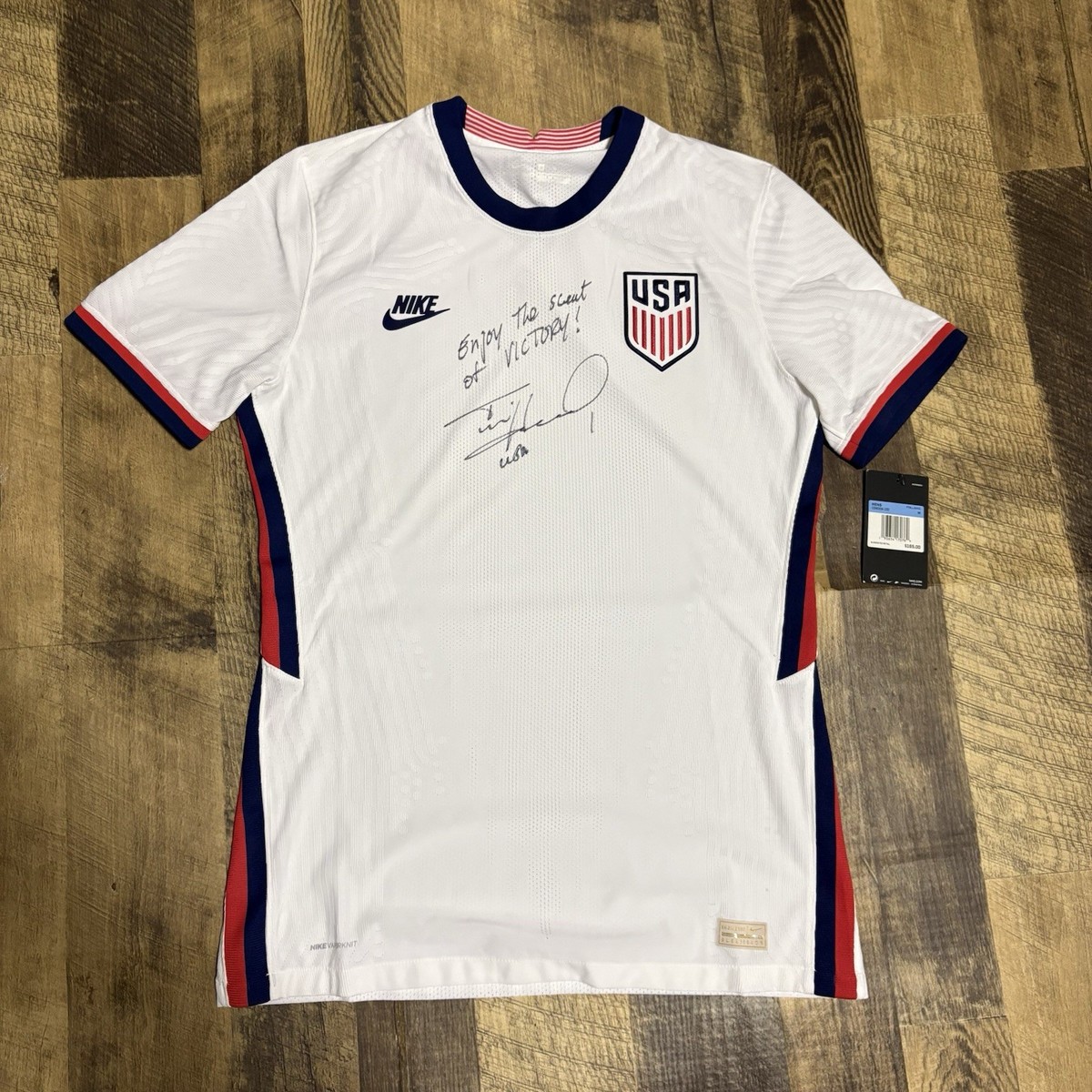 NWT SIGNED Nike 2020 USA USMNT Home Vapor Authentic Soccer Jersey