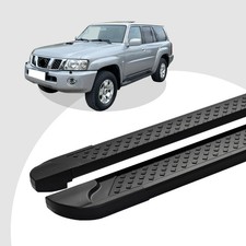 Pedane Adatte Per Nissan Patrol 01/2005-12/2012 (Modello: ALMO, Colore: Schw)
