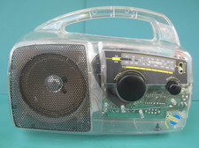 Freeplay AM/FM Radio, Clear Case, Wind-Up/Solar Power, off-grid  emergency use