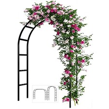 7.8ft Garden Arch Trellis for Climbing Plants, Metal Arch Frame, Pumpkin Archway