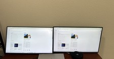 2x Dell U2717D 27 " QHD IPS Monitors Working  All Wires
